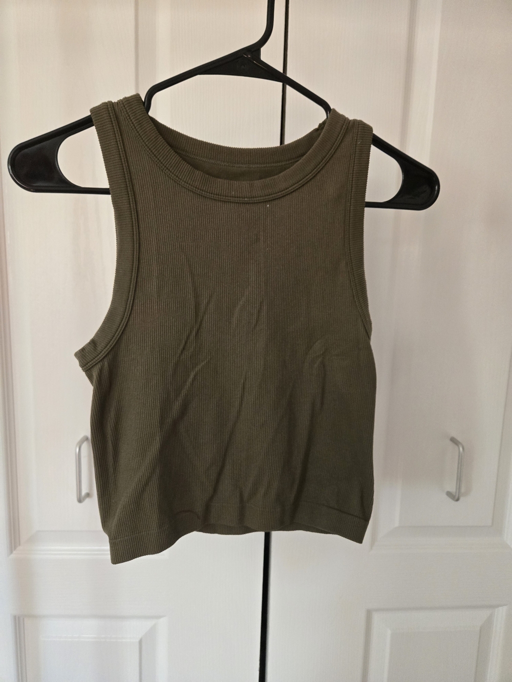 Wallflower Ribbed Olive Tank Top
